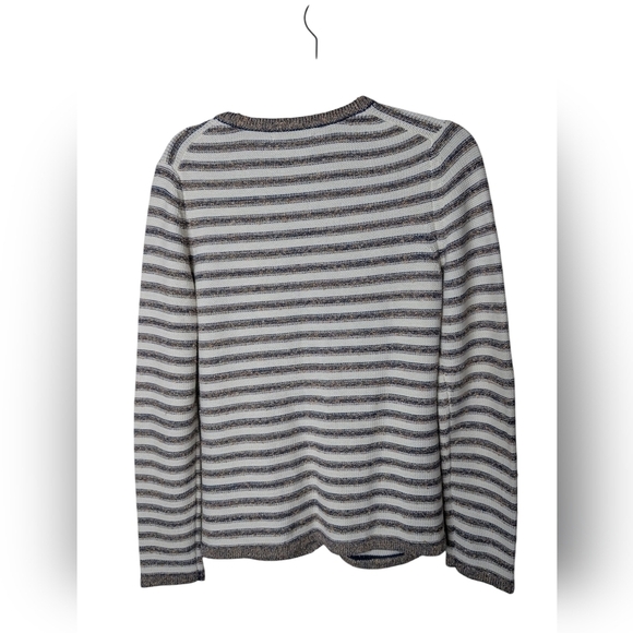 😃Banana Republic Striped Cardigan with Gold Buttons sz M - Picture 2 of 6
